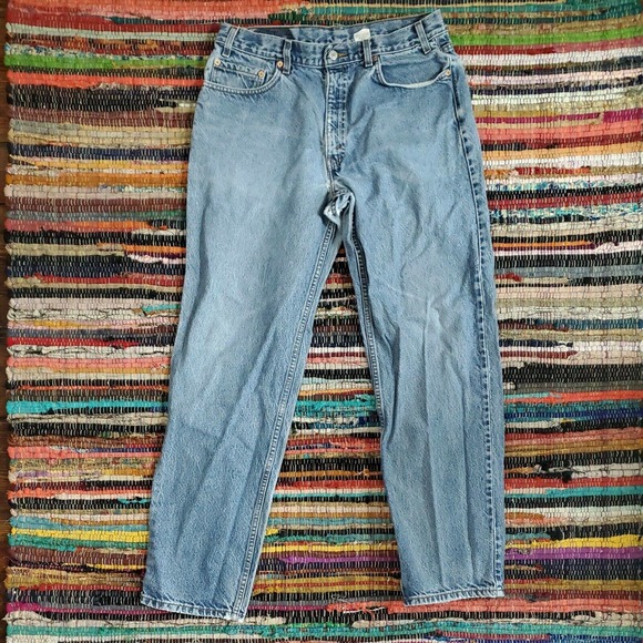 34x32 men's vtg 90s Levi's 560 Loose Fit Jeans distressed holes tears g121 brg - Picture 3 of 10